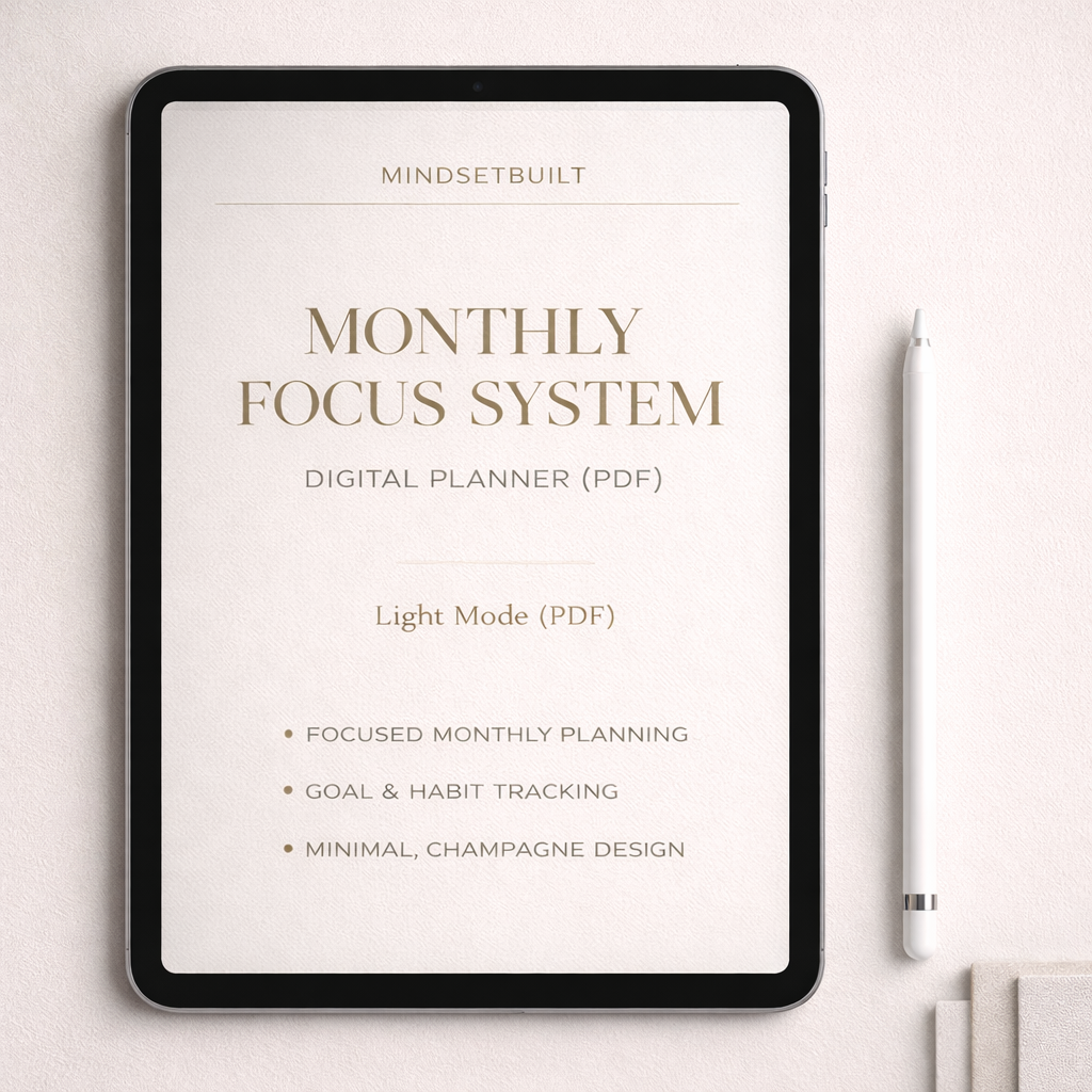 Monthly Focus System – Digital Planner (PDF)