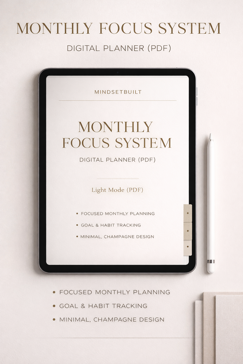 Monthly Focus System – Digital Planner (PDF)